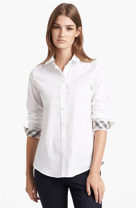 burberry brit button up shirt|Burberry button up shirt women's.